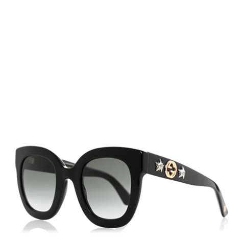 GUCCI Acetate Crystal Star Round Frame 